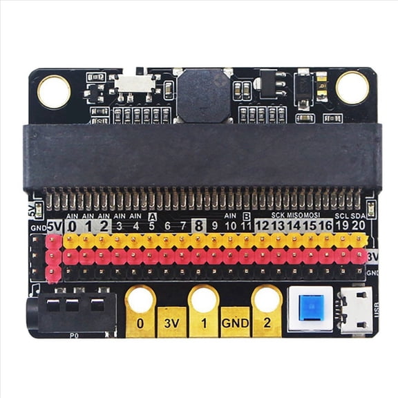 For Microbit Expansion Board IO BIT V2.0 Horizontal Adapter Plate,1 * Expanding board,black