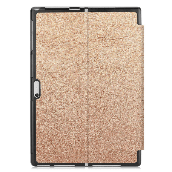For Microsoft Surface Pro4/5/6/7 Stand Cover Pen Holder 12.3" Tablet Lightweight Hard Case (Rose Gold)