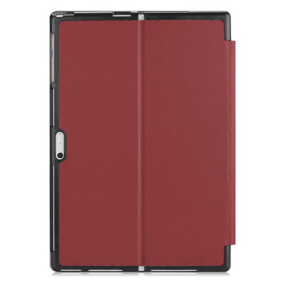 For Microsoft Surface Pro4/5/6/7 Stand Cover Pen Holder 12.3" Tablet Lightweight Hard Shell (Wine Red)