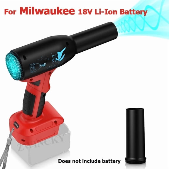 For Mil*wau*kee 18V Battery, 90000RPM Jet Dry Blower, Cordless Handheld Electric Dust Removal Fan for Keyboard, Outdoor, Car Cleaner