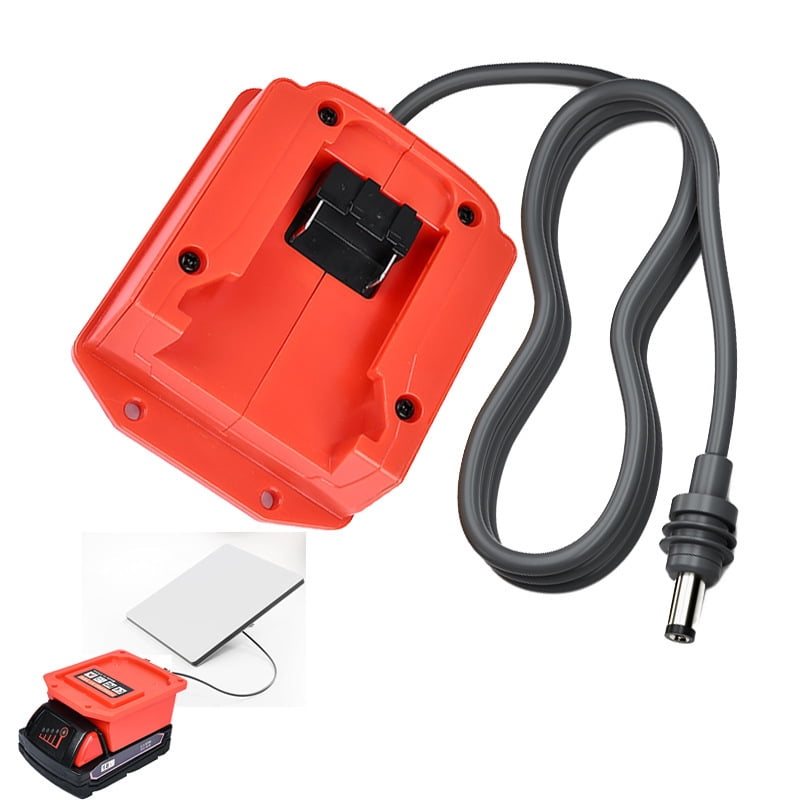 For Milwaukee 18V Lithium Battery Adapter DIY to 2.1DC Output Power Supply Cable