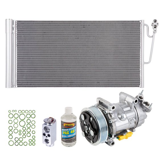 For Mini Cooper 2007-2011 AC Compressor w/ A/C Condenser & Repair Kit - BuyAutoParts