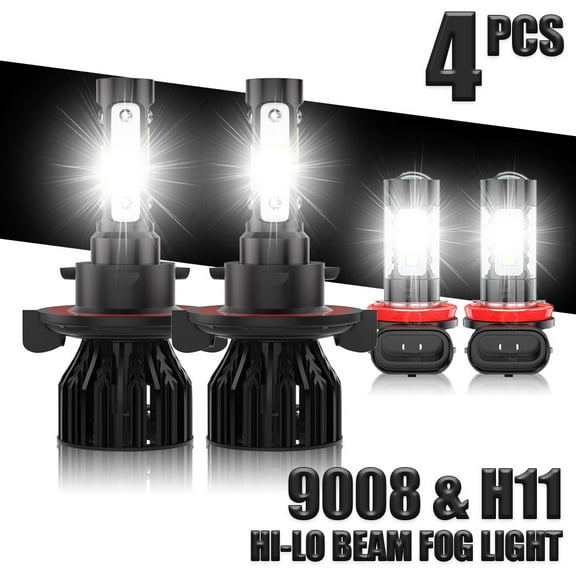 For Mini Cooper 2009 2010-2017 6K LED Headlight+Fog Light Combo 4X Bulbs Kit Plug-N-Play 300% Brighter