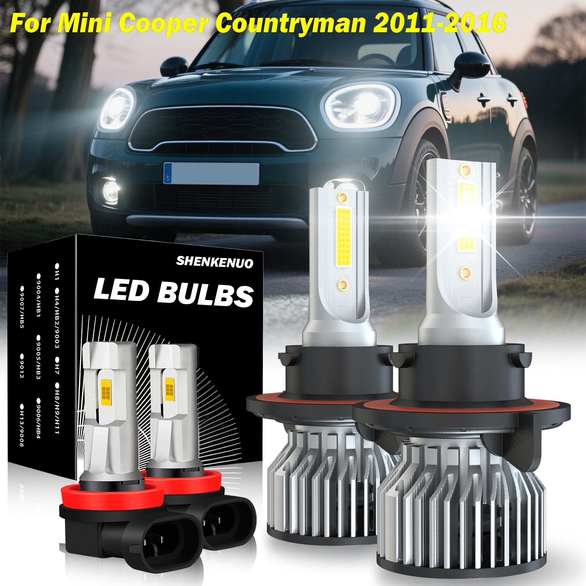For Mini Cooper Countryman 2011-2016 LED Headlight Bulbs 9008/H13
