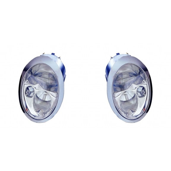 For Mini Cooper Headlight Assembly 2002 2003 2004 Pair Driver and Passenger Side | w/ Bulbs | MC2502101