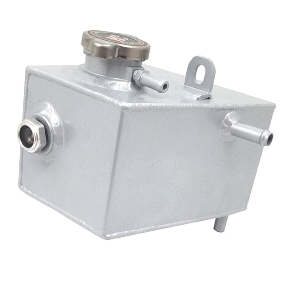 Aluminum Coolant Expansion Overflow Tank Reservoir Compatible with R50 R52 R53 Cooper S 2002-2008 Silver