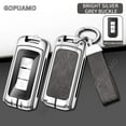 thumbnail image 1 of For Mitsubishi A 3 buttons key case Outlander 3 Protector Keychain Full Bag Shell Accessories Zinc alloy+leather Car Key Case, 1 of 12