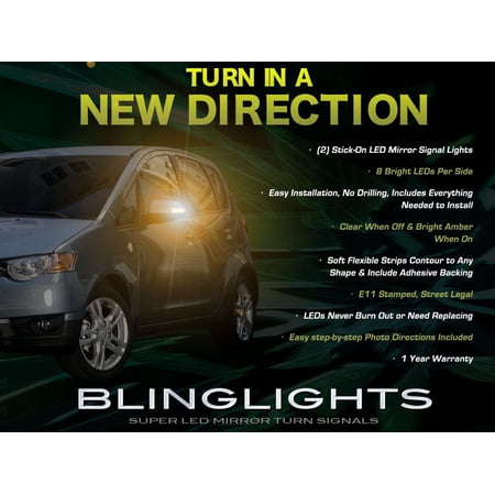 For Mitsubishi Colt LED Side Mirrors Accent Turnsignals Lights Turn Signals Lamps Signalers