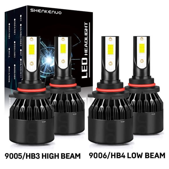 For Mitsubishi Eclipse 1992-1999 Led Headlight Bulbs 9006 9005 High&Low Beam White 4pcs