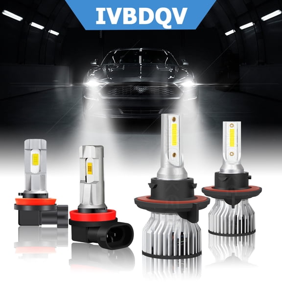 For Mitsubishi Eclipse 2006-2007 LED Headlight Bulb Dual and Fog Light Beam Conversion Kit Cold White 4pc