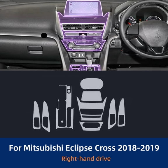For Mitsubishi Eclipse Cross 2018-2019 Navigation Screen Gearbox Automotive Interior TPU Protective Film Anti-Scratch Sticker