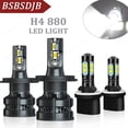 thumbnail image 1 of For Mitsubishi Galant 1999-2003 - 6000K LED Headlight High/Low + Fog Light Bulbs, 1 of 12