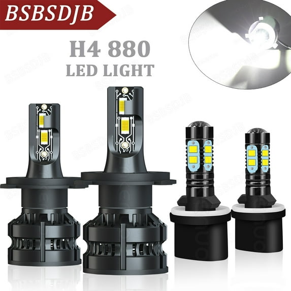 For Mitsubishi Galant 1999-2003 - 6000K LED Headlight High/Low + Fog Light Bulbs