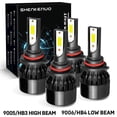 thumbnail image 1 of For Mitsubishi Galant 2004 2005 2006 2007 2008 2009 Led Headlight Bulbs 9006 9005 High&Low Beam White 4pcs, 1 of 11