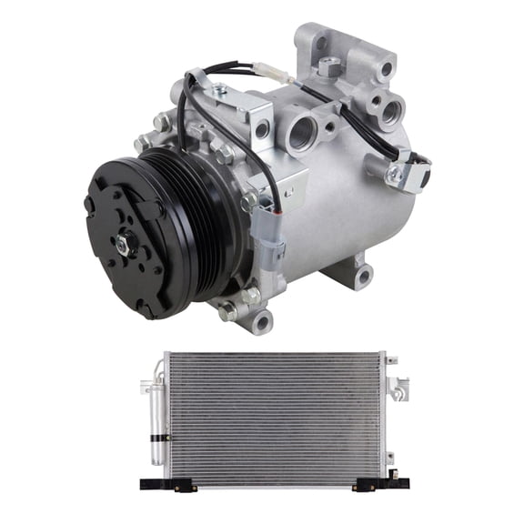 For Mitsubishi Lancer 2007 AC Compressor w/ A/C Condenser & Drier - BuyAutoParts