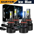 thumbnail image 1 of For Mitsubishi Lancer 2008 - 2015 2016 2017 4x Ice Blue LED High/Low Beam 9005 9006 Headlight Bulbs, 1 of 11