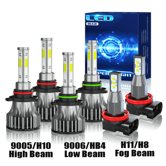 For Mitsubishi Lancer 2008-2015 White LED Headlight High/Low Beam Fog Light Bulb