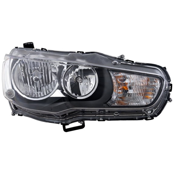 For Mitsubishi Lancer 2009-2017 Headlight Assembly Passenger Side | With Chrome | Clear Lens | Replacement For MI2503158 | 191275842607, 8301C362
