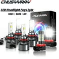 thumbnail image 1 of For Mitsubishi Lancer 2011 2012 2013 2014 2015 - 6x LED Combo 9005+9006 Headlight & H11 Fog Light Bulbs Kit, 1 of 16