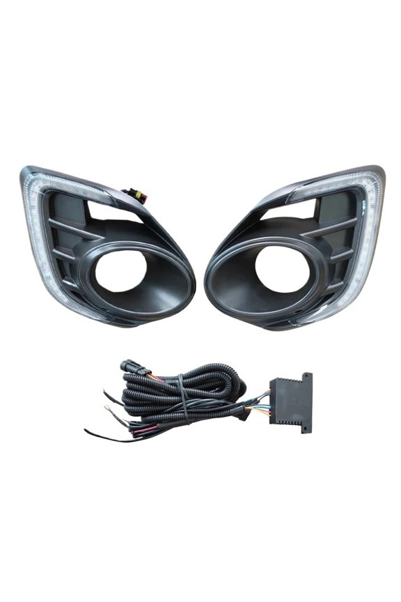For Mitsubishi Lancer 2016-2019 Daytime Running Light DRL Turn Signal Light Fog Lamp Car Accessories ,White+Yellow