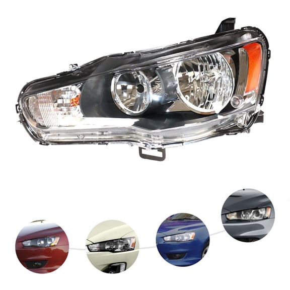 For Mitsubishi Lancer Evo 2008-2017 Driver Left Side Halogen Headlight Headlamp