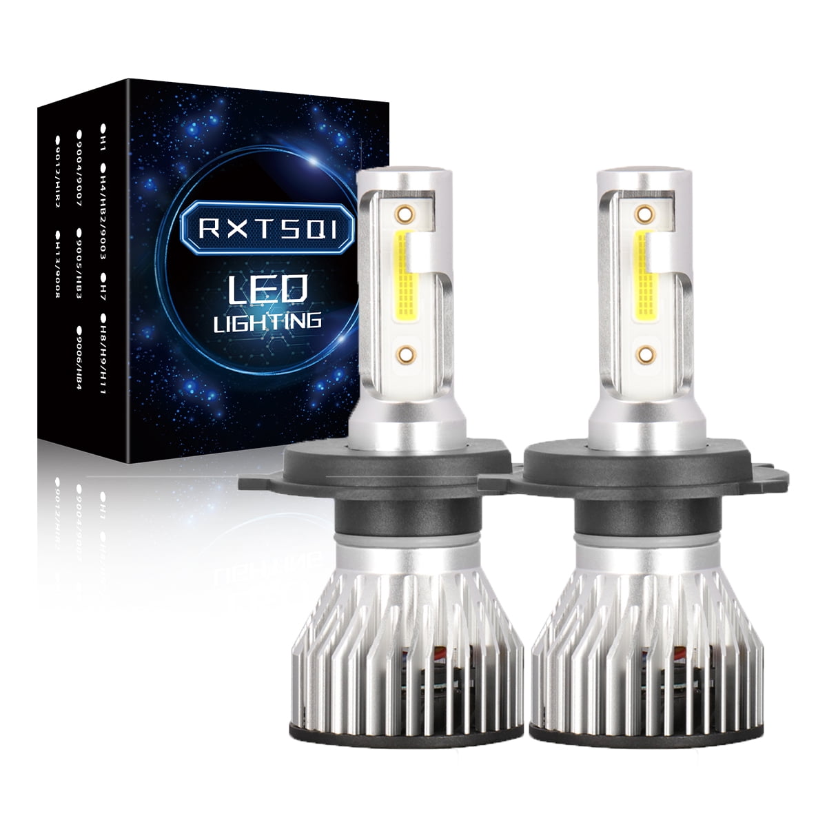 For Mitsubishi Mirage 2014-2019 LED Headlight Kit High/Low Beam Bulbs,2Pcs,H4/9003