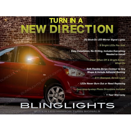 For Mitsubishi Mirage LED Mirrors Turnsignal Lights Kit Side Turn Signal Lamps