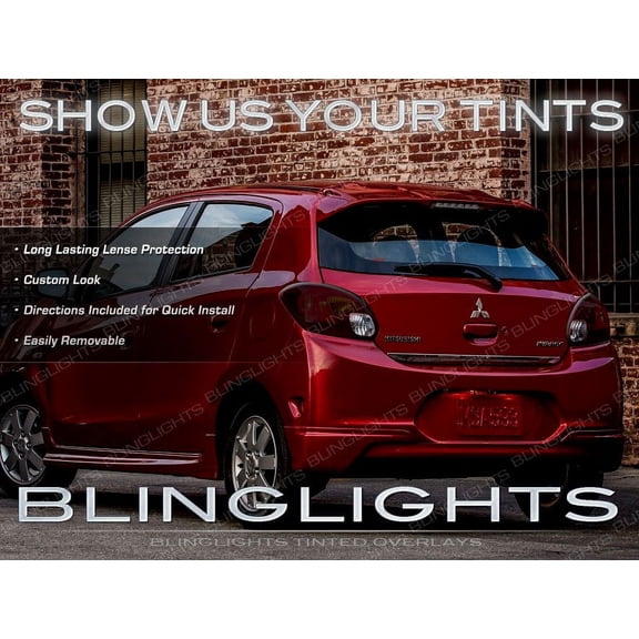 For Mitsubishi Mirage Tinted Smoked Tail Lamp Light Overlay Kit mk6 Film Protection