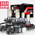 thumbnail image 1 of For Mitsubishi Montero 2001-2006 4x 9003 LED Headlight High/Low Beam 9145 Fog Light Bulbs Kit, 1 of 14