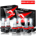thumbnail image 1 of For Mitsubishi Outlander Sport 2011 2012-2019 LED Headlight High Low Beam + Fog Light Bulbs Kit Super Bright White 6x, 1 of 11