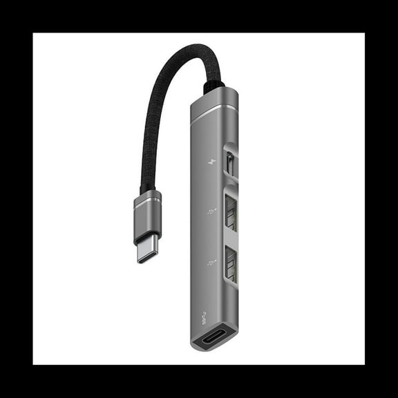For Mobile Phone Computer Tablet Portable PD Charging Hub Type-C USB C Expansion Dock,Grey