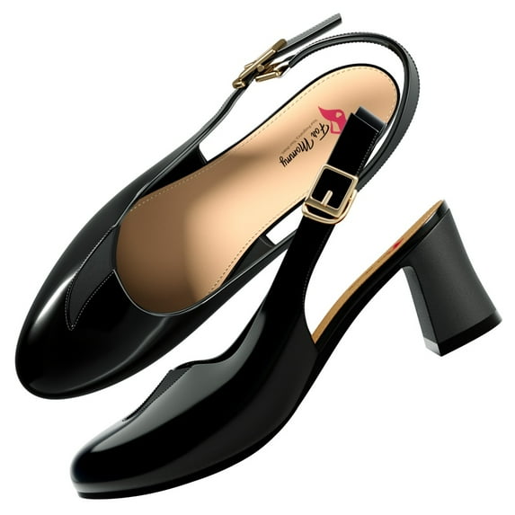 ForMommy Sophia Black Lac Maternity Sandal - Podiatrist-Designed Pregnancy Comfort Size 9