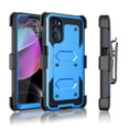 thumbnail image 1 of For Moto G 5G 2023 Case, Motorola Moto G 5G 2023 Holster Clip, Tekcoo [Tshell] Shock Absorbing [Blue] Secure Swivel Locking Belt Defender Heavy Full Body Kickstand Carrying Tank Armor Cases, 1 of 6