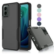 For Moto G 5G 2024 Case ,Sturdy Phone Case for Motorola Moto G 5G 2024, Tekcoo Shockproof Protection Heavy Duty Armor Hard Plastic & Rubber Rugged Bumper 2-in-1 Case Cover -Black