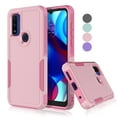 thumbnail image 1 of For Moto G Pure / G Power 2022 Case, 2 in 1 Heavy Duty Armor Shockproof Tough Hybrid Dual Layer Rubber Drop Protection Soft Bumper Rugged Protective Phone Cover Case for Moto G Pure -Pink, 1 of 7
