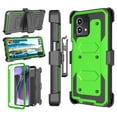 thumbnail image 1 of For Moto G Stylus 2023 Case, Motorola Moto G Stylus 2023 Holster Clip, Tekcoo [Tshell] Shock Absorbing [Green] Secure Swivel Locking Belt Defender Heavy Full Body Kickstand Carrying Tank Armor Cases, 1 of 8