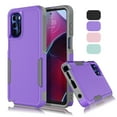 thumbnail image 1 of Tekcoo Moto G Stylus Shockproof Rubber Armor Protective Cell Phone Case for Motorola Moto 5G,Purple, 1 of 7