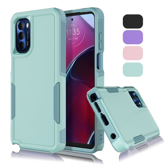 For Moto G Stylus 5G 2022 Case, 2 in 1 Heavy Duty Armor Shockproof Tough Hybrid Dual Layer Rubber Drop Protection Soft Bumper Rugged Protective Phone Cover Case forMoto G Stylus 2022 -Turquoise