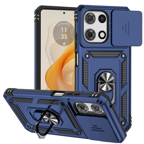 For Moto G Stylus 5G 2025 2024 Armor PhoneCase with Sliding Camera Cover, Kickstand TPU Bumper Drop Proof Military Grade Protective Case Cover
