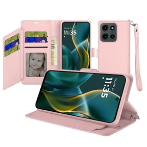 For Moto G Stylus 5G 2026/2025 Wallet ID Card Holder Case Cover - Rose Gold