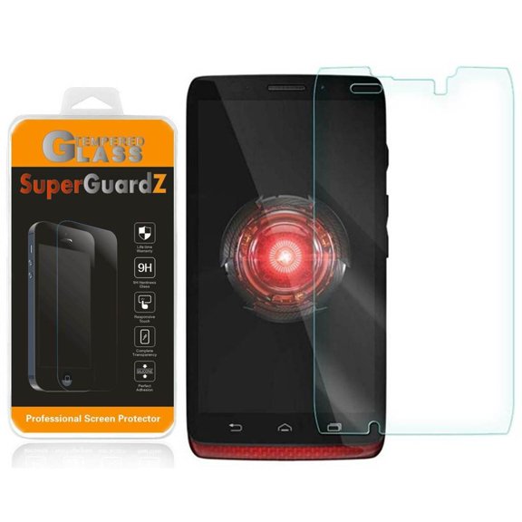 For Motorola Droid Maxx (1st Gen, 2013 Release) - SuperGuardZ Tempered Glass Screen Protector, 9H, Anti-Scratch, Anti-Bubble, Anti-Fingerprint