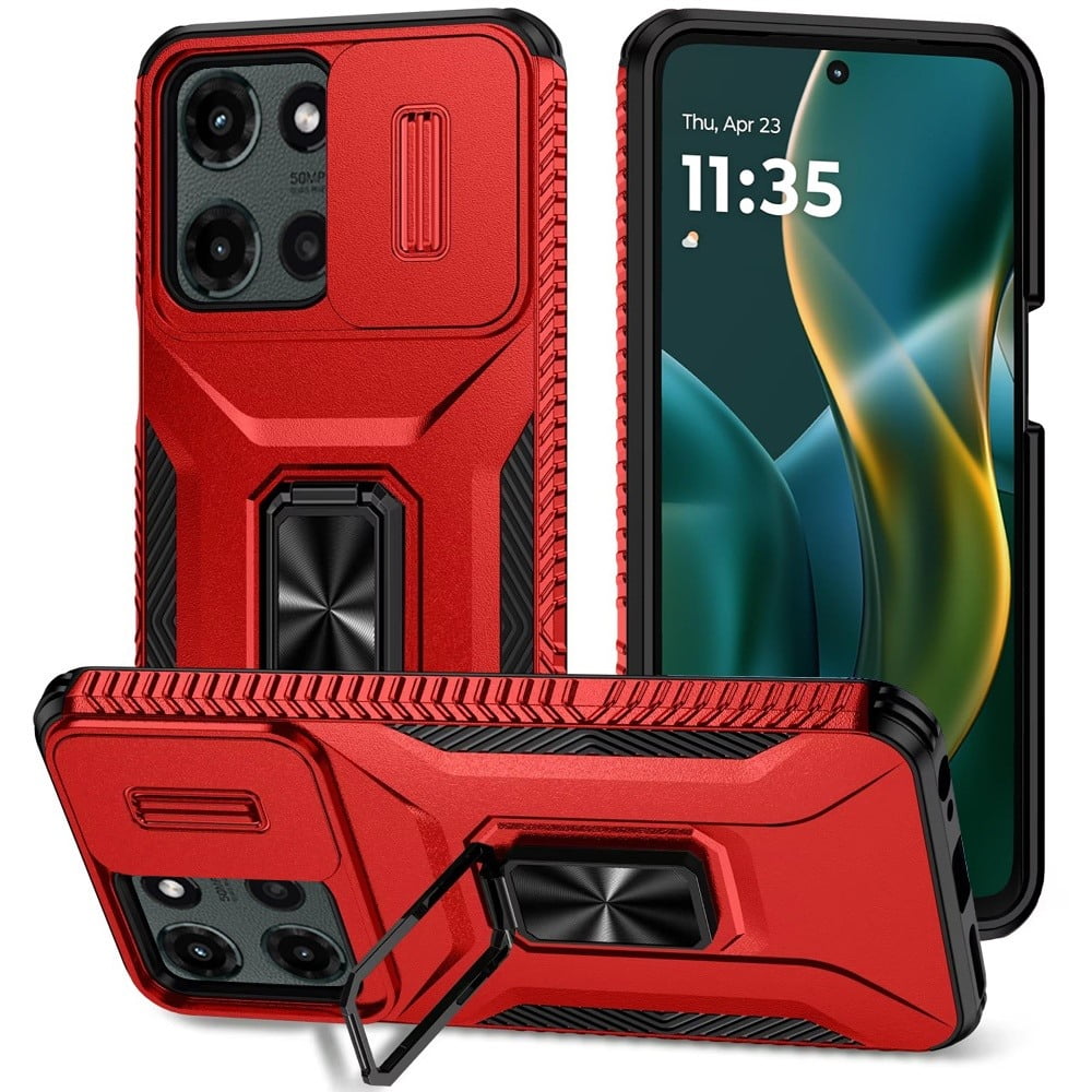 Custodia HONLEN Per Motorola Moto Edge 40 Neo – Cover Armor Con Anello E Base Magnetica, Blu