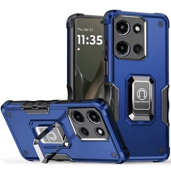 For Motorola Edge 2025 XT2519V OPTIMUM Kickstand Phone Case - Blue