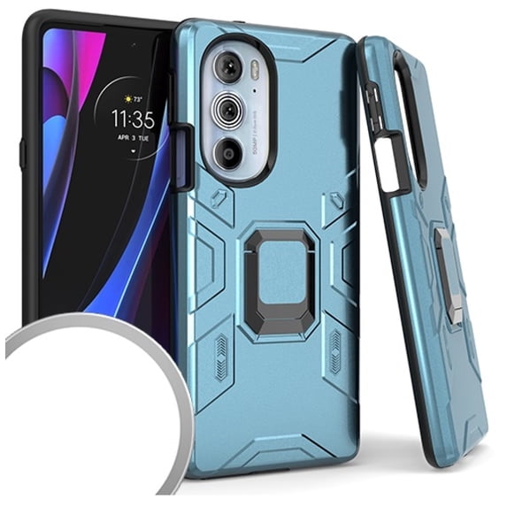 For Motorola Edge+ Edge Plus 2022 XT2201DL Advanced Cover Phone Case + Tempered Glass - Blue
