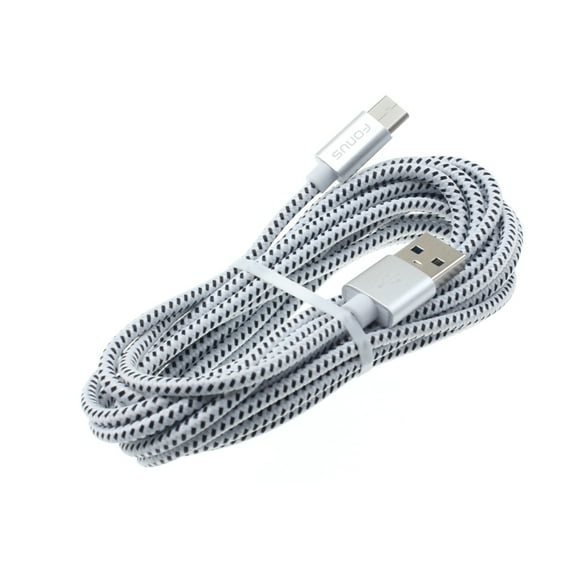 For Motorola Edge Plus (2023) - Type-C 10ft USB Cable, Charger Cord Power Wire USB-C Long Braided Fast Charge Sync High Speed Compatible With Motorola Edge+ (2023) Phone