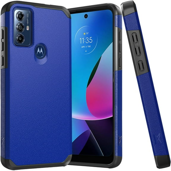 For Motorola Moto G Play 2023 Tough Strong Hybrid (Magnet Mount Friendly) Case Cover - Classic Blue