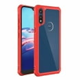 thumbnail image 1 of For Motorola Moto E 2020 XT2052DL / Moto E7 XT20522PP Prozkin Shockproof Hybrid Phone Cover Case + Tempered Glass - Red, 1 of 5