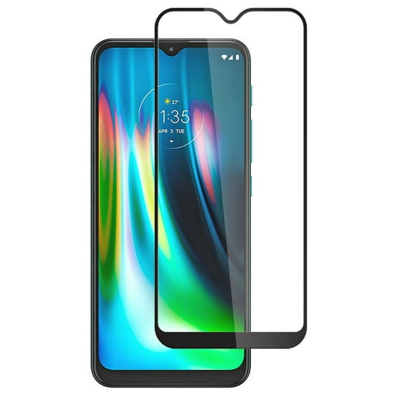 For Motorola Moto E 7th Gen 2020 / XT2052 5D Curved Tempered Glass Screen Protector Black