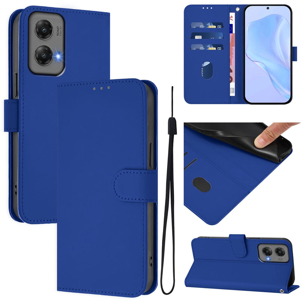 SEAHAI Leder Flip Hülle Für Motorola Moto E20/E30/E40 – Mit Standfunktion, Kartenfach & Magnetverschluss
