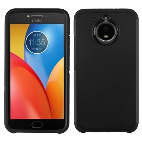 For Motorola Moto E4 Plus Astronoot Phone Impact Armor Protector Case Cover (Black/Black)